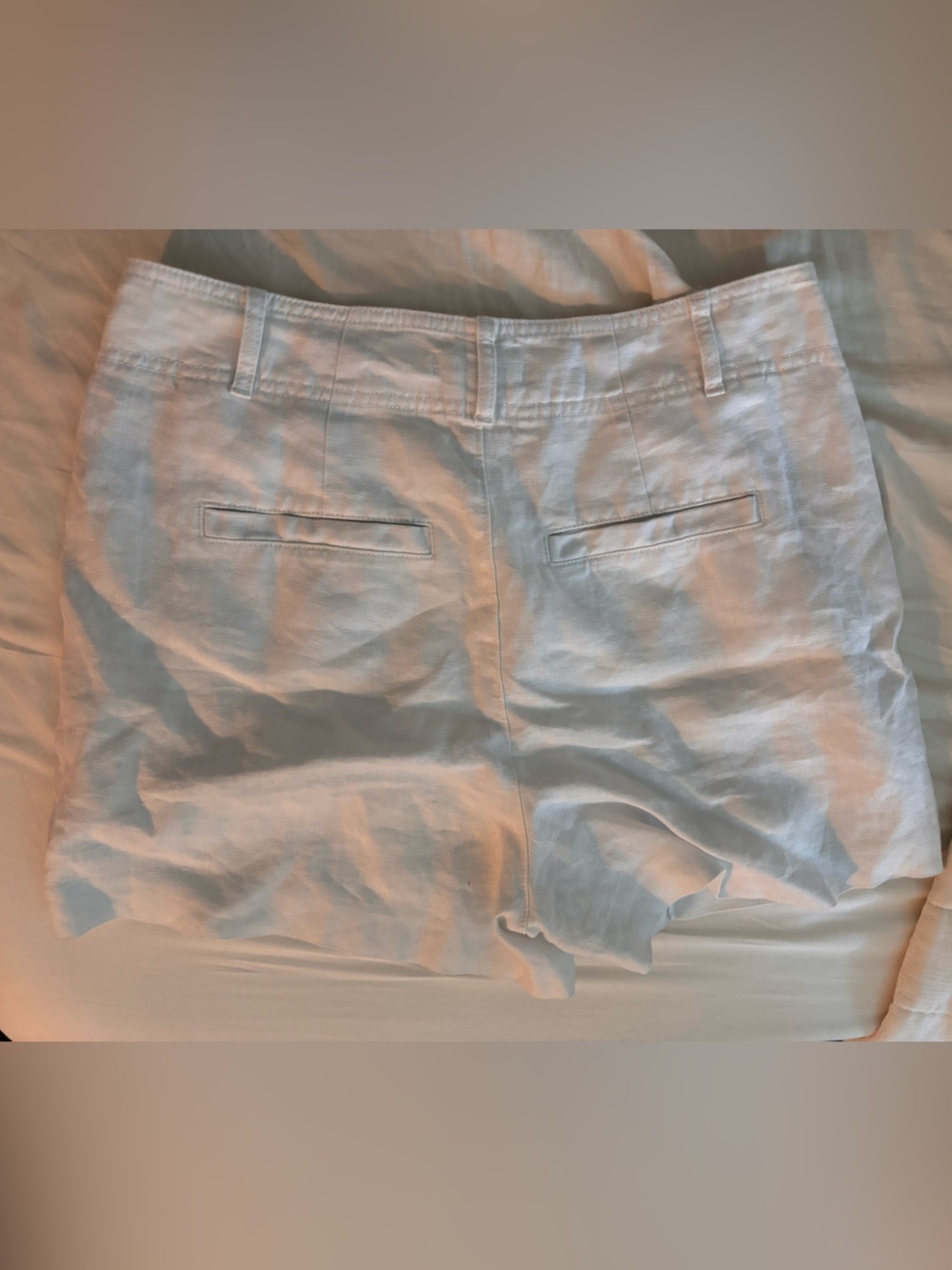 Madewell White High-Rise Linen-Blend Shorts - Picture 5 of 5